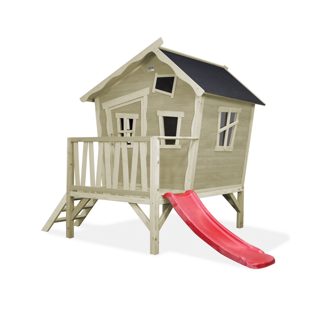 EXIT Cabane en bois Crooky 300 - gris beige