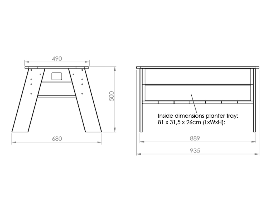EXIT Aksent Grow table L Deluxe