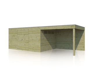 Cabane en bois avec auvent | BS | 720 x 300 cm