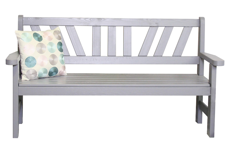 Banc de jardin 3 places Brittany gris FSC 100%