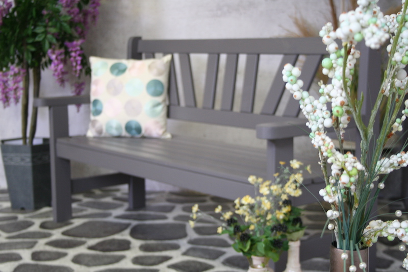 Banc de jardin 3 places Brittany gris FSC 100%