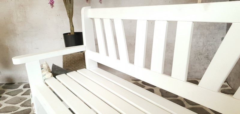 Banc de jardin 3 places Brittany blanc FSC 100%