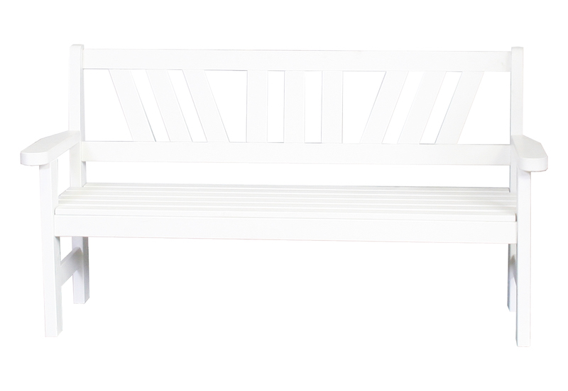 Banc de jardin 3 places Brittany blanc FSC 100%