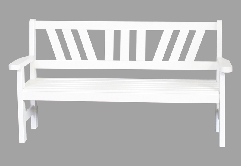 Banc de jardin 3 places Brittany blanc FSC 100%