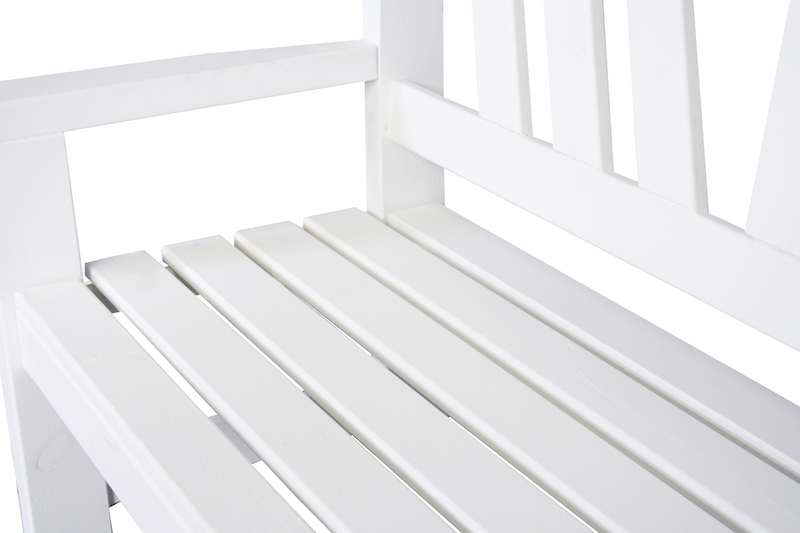 Banc de jardin 3 places Brittany blanc FSC 100%