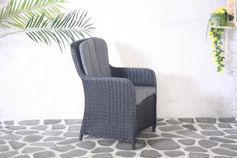 Chaise en osier Como noir