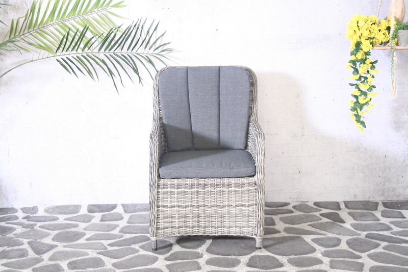 Chaise en osier Como gris