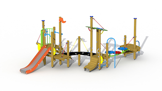 Alice au pays des merveilles (toboggan en acier inoxydable)