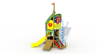 La Belle au bois dormant (toboggan en plastique)