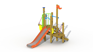 La petite sir&egrave;ne (toboggan en acier inoxydable)