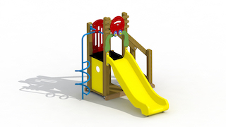 Homard (toboggan en plastique avec toboggan en spirale)