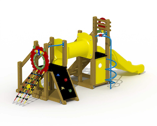 Mammoet (glissi&egrave;re en plastique, tunnel d'exploration, tube en spirale)