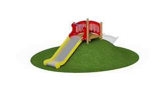 Toboggan de colline en acier inoxydable 1m