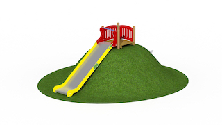 Toboggan de colline en acier inoxydable 1m