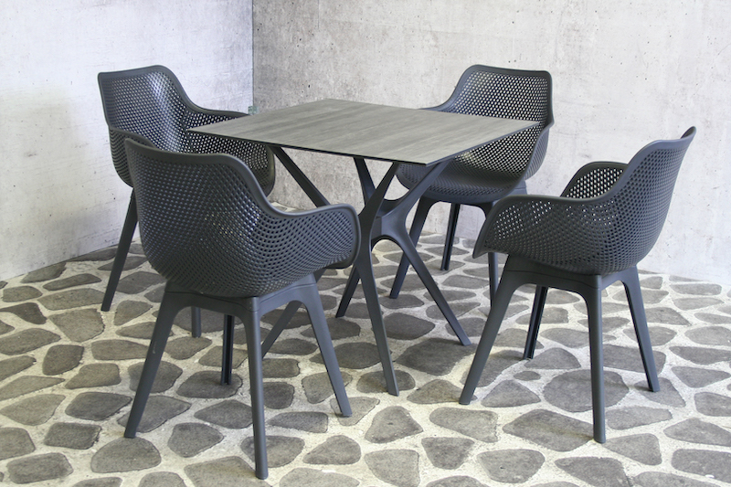 Table de jardin Jasper anthracite