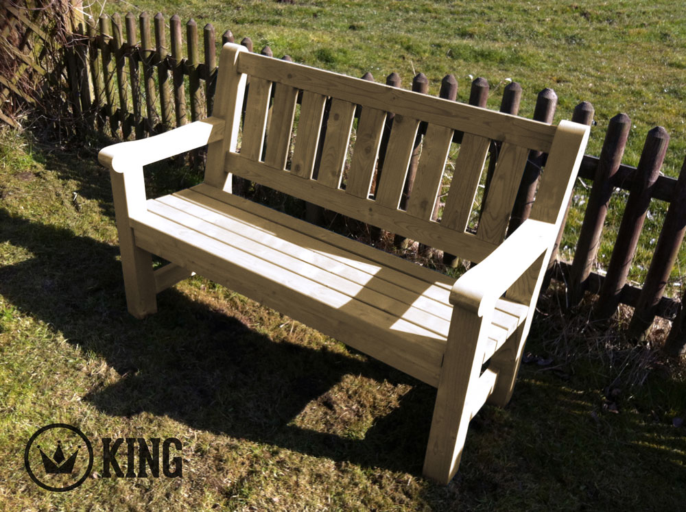 <BIG><B>KING ® Charles Banc de jardin 1.40m (imprégné)</B></BIG>