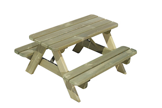 <BIG><B>Table de pique-nique des enfants impr&eacute;gn&eacute;e FSC 100%</B></BIG>