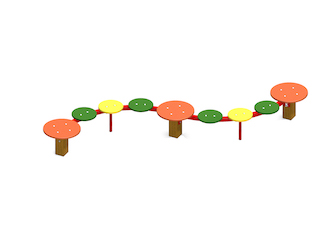 banc de conte de f&eacute;es courb&eacute; (9 places)