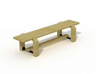 Banc adolescent (pin rouge norv&eacute;gien)
