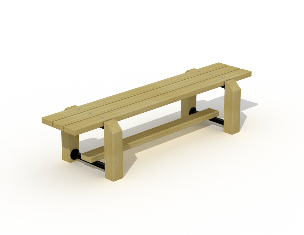 Banc adolescent (pin rouge norv&eacute;gien)