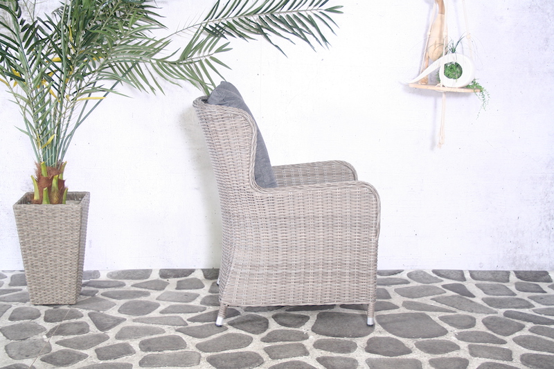Fauteuil en osier Inora marron