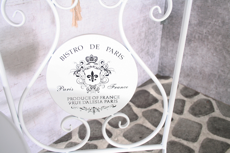 Ensemble bistro pliant Paris blanc