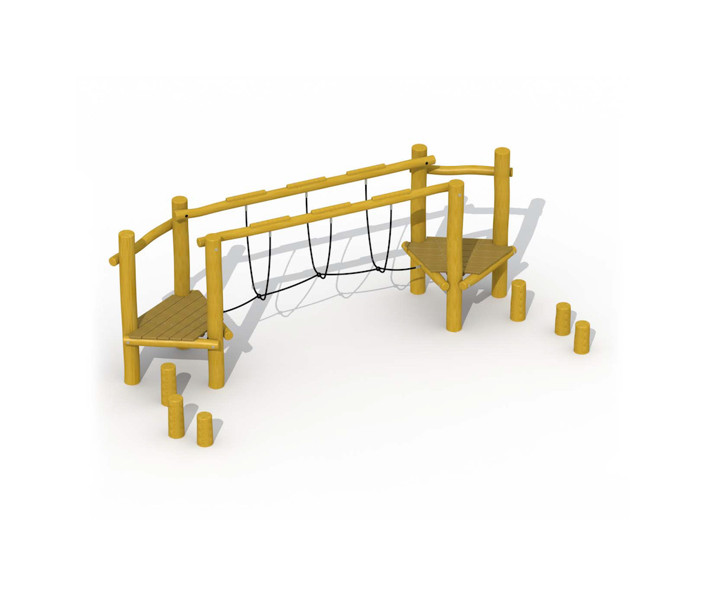 Cours d'agilit&eacute; (pont de corde)
