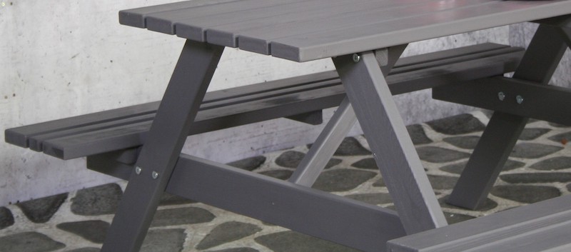 Table de pique-nique Remia gris 150cm FSC 100%