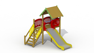 Maison sur pilotis (Inox Slide)