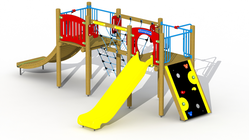 Village indien (pont + toboggan en plastique)