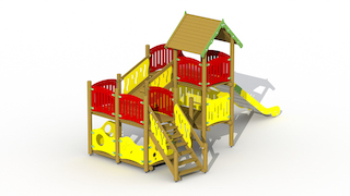 Ch&acirc;teau des pirates (toboggan High Inox)