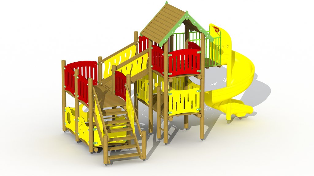 Ch&acirc;teau des pirates (toboggan en spirale)