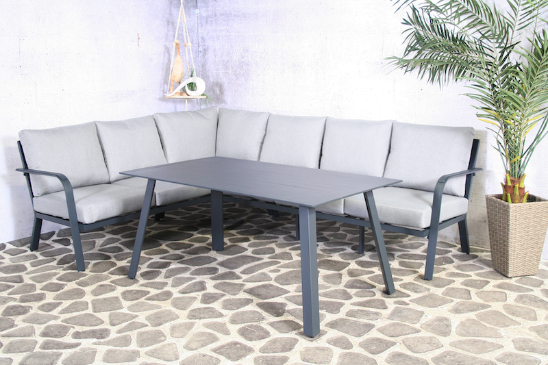Ensemble d'angle en aluminium Sanchez anthracite
