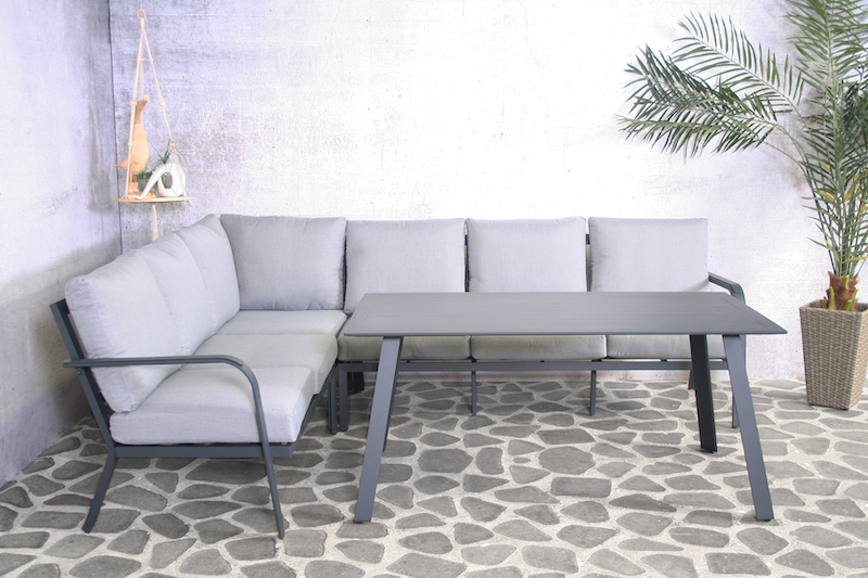 Ensemble d'angle en aluminium Sanchez anthracite