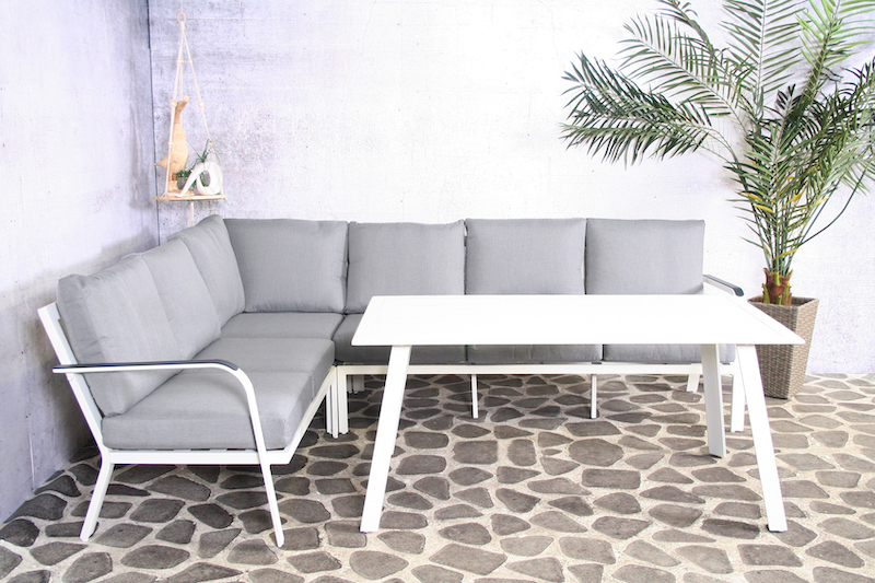 Ensemble d'angle en aluminium Sanchez blanc