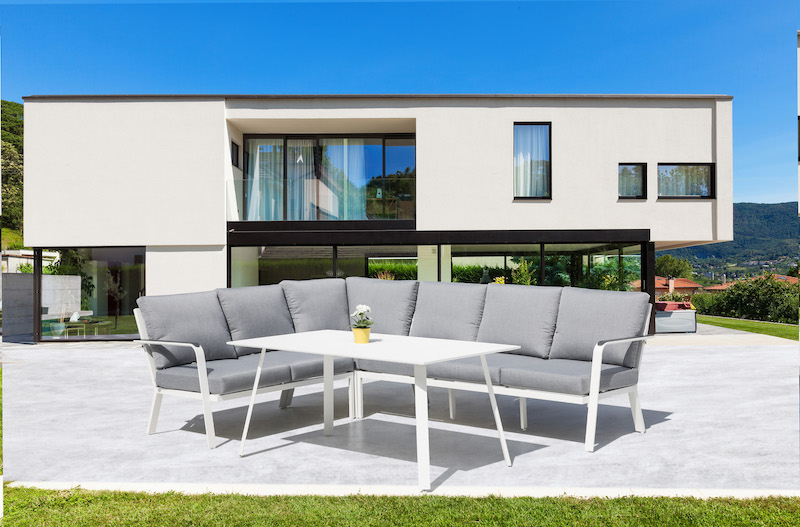 Ensemble d'angle en aluminium Sanchez blanc