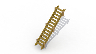 Escalier tout-terrain 3,9 m sans main courante
