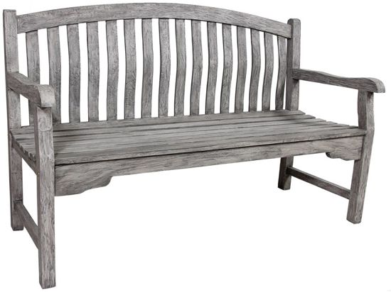 <BIG><B>Canapé Jepara en teck 120 cm fini gris</B></BIG>