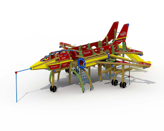 Avion de chasse (glissi&egrave;re en plastique)