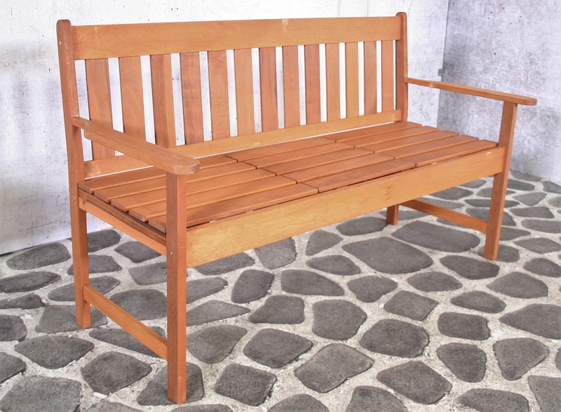 Banc de jardin en teck Meranti avec option table
