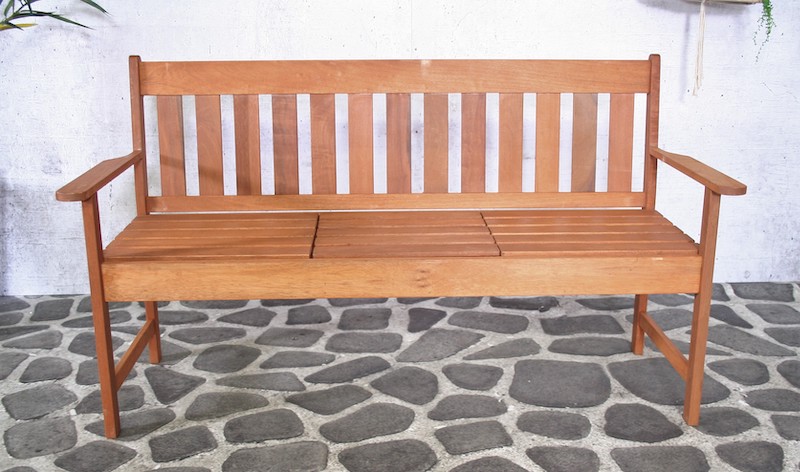Banc de jardin en teck Meranti avec option table