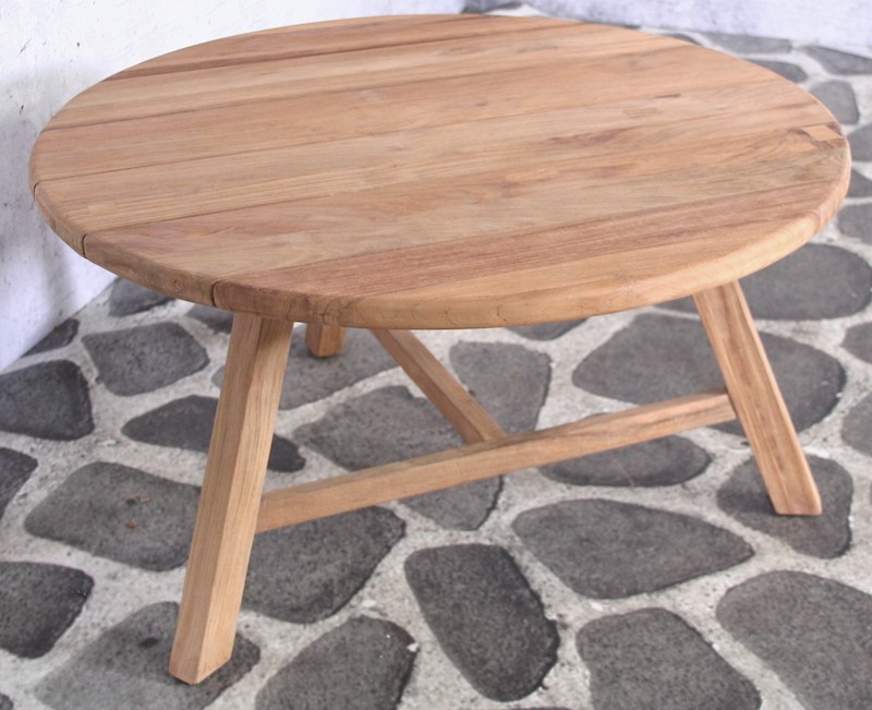 Table d'appoint Woody en teck 80cm