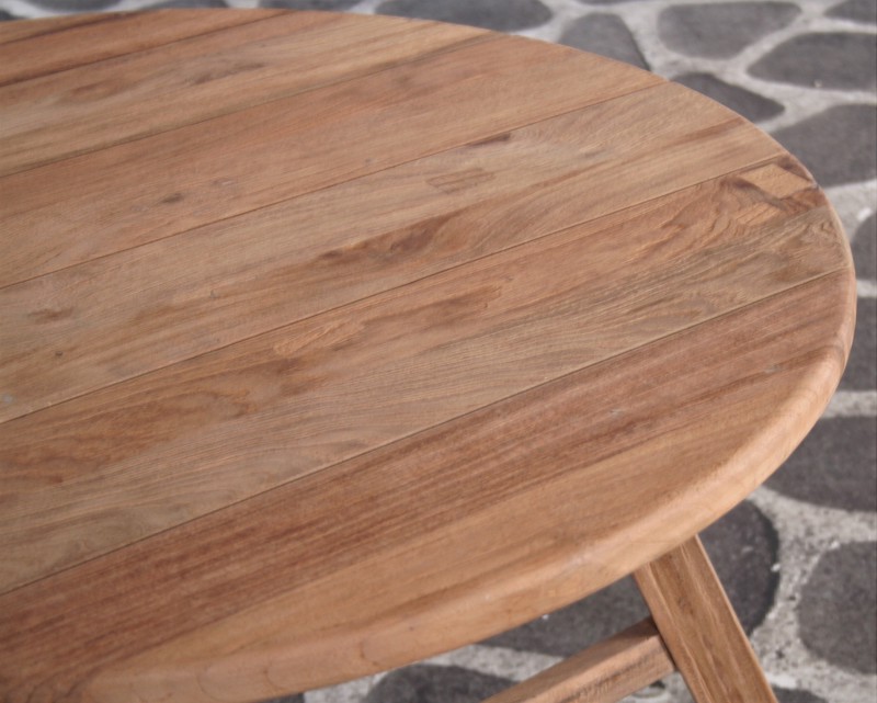 Table d'appoint Woody en teck 80cm