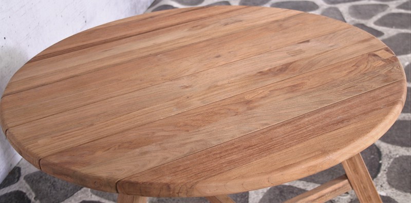 Table d'appoint Woody en teck 80cm