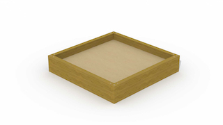Bac &agrave; sable en poutres "petit carr&eacute; 1,8 x 1,8 m"