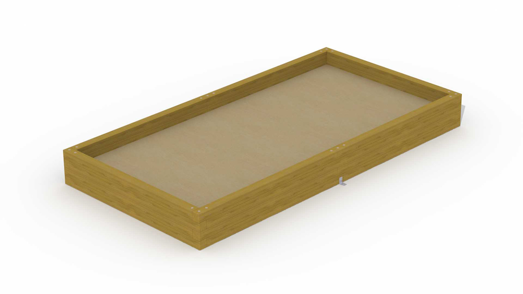 Bac &agrave; sable en poutres "rectangulaire 1,8 x 3,6 m"