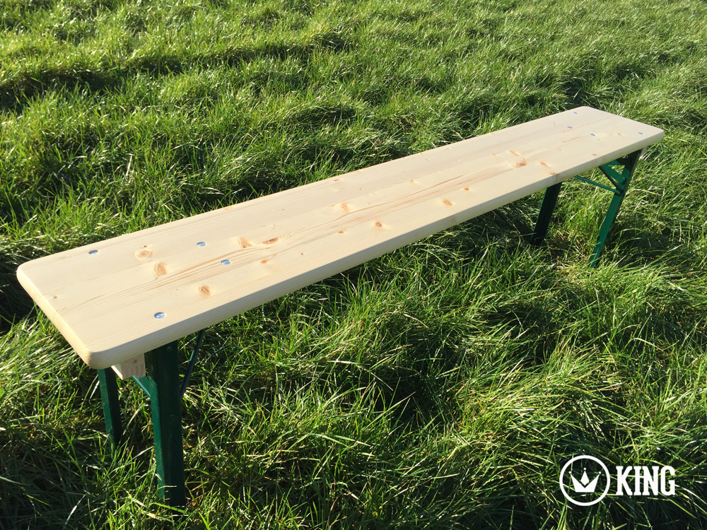 <BIG><B>KING ® Banc de brasserie 160cm x 25cm (armature vert foncé)</B></BIG>