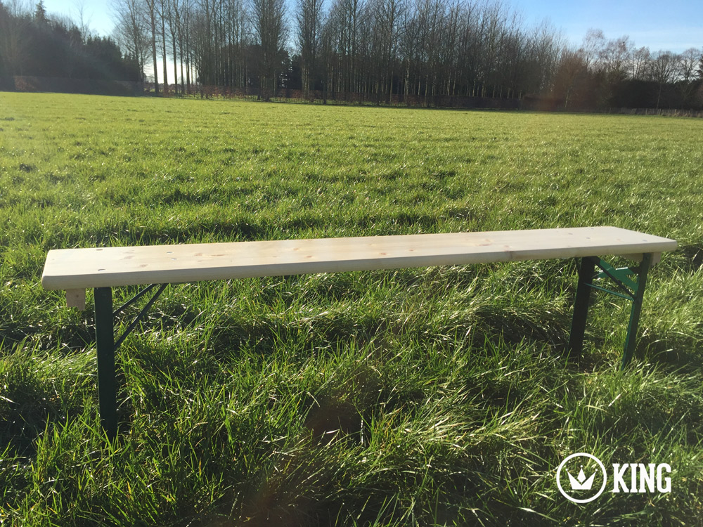 <BIG><B>KING ® Banc de brasserie 160cm x 25cm (armature vert foncé)</B></BIG>