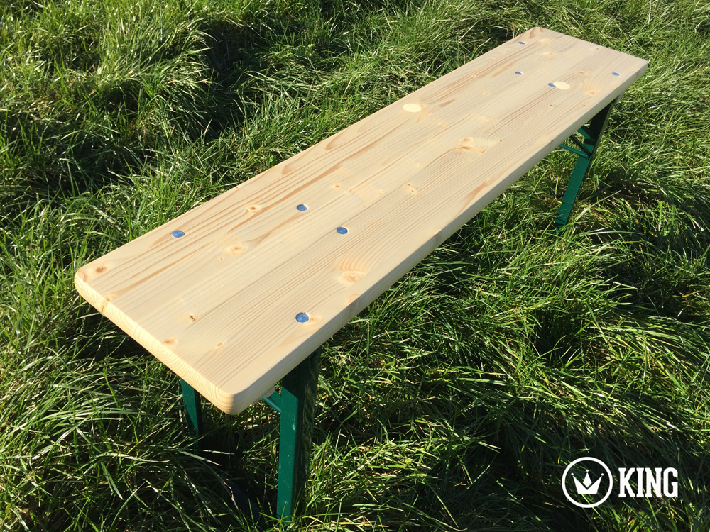 <BIG><B>KING ® Banc 110cm x 25cm (armature vert foncé)</B></BIG>