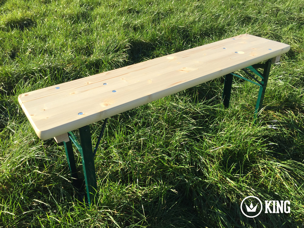 <BIG><B>KING ® Banc 110cm x 25cm (armature vert foncé)</B></BIG>